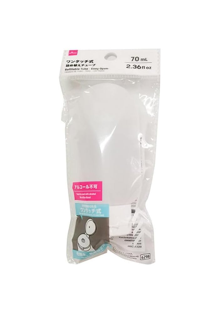 Daiso Refillable Tube, Easy Open – 70Ml (2.36 Fl Oz) Clear